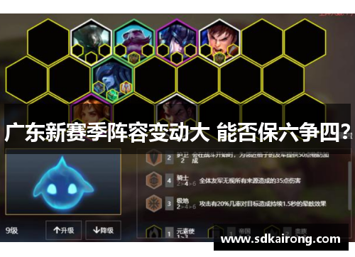 广东新赛季阵容变动大 能否保六争四？